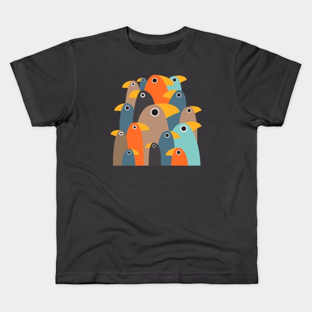 Paper birds Kids T-Shirt by Roadkill Creations